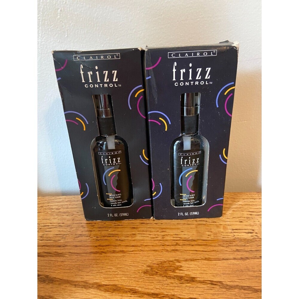 (2) Clairol Frizz Control High Gloss Serum 2 oz SET NEW Discontinued Rare y2k